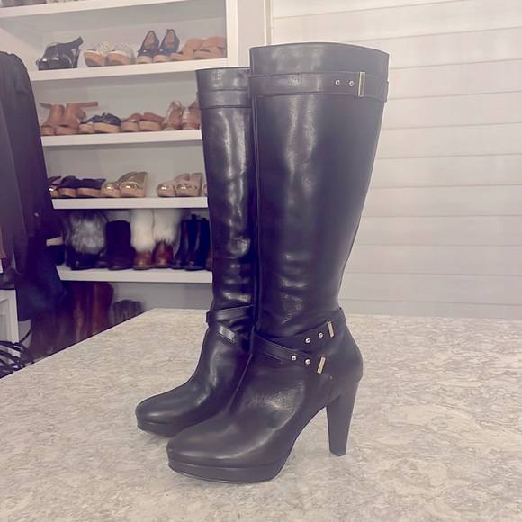Cole Haan Shoes - SALE!! Cole Haan x Nike Air knee-high black leather boots, size 7.5